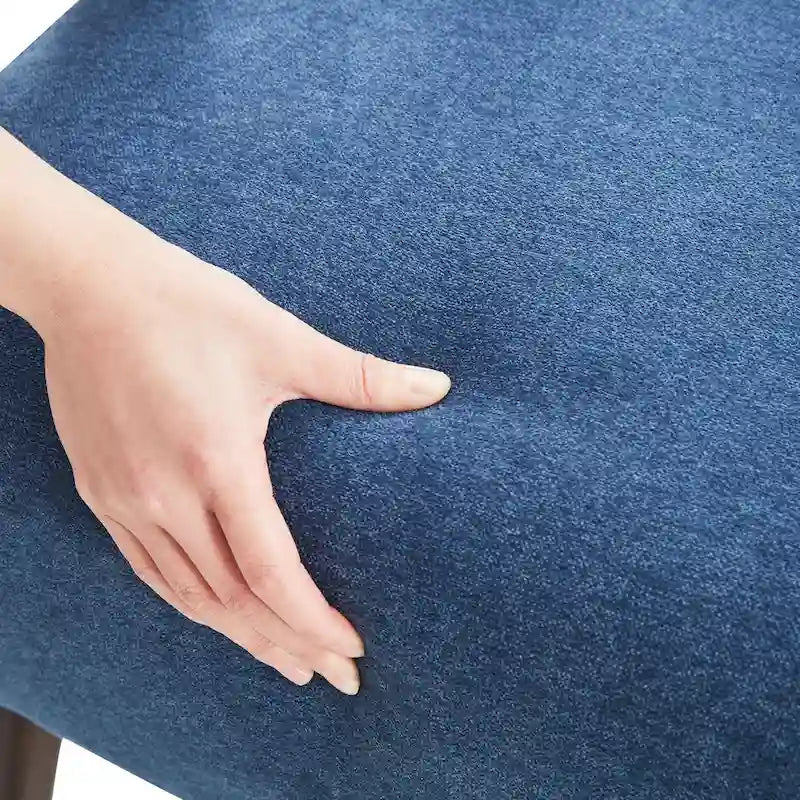 HUIMO Mid-Century-Moderner Armlehnensessel und Hocker, gepolsterter Akzentsessel fürs Wohnzimmer und Schlafzimmer