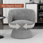 Set of1 Boucle Upholstered Modern Style Swivel Accent Chair