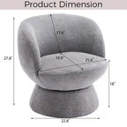 Set of1 Boucle Upholstered Modern Style Swivel Accent Chair