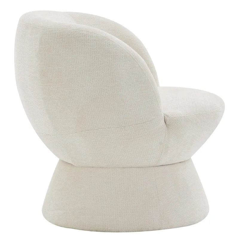 Set of1 Boucle Upholstered Modern Style Swivel Accent Chair