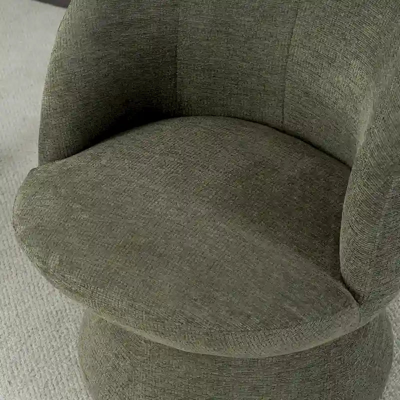 Set of1 Boucle Upholstered Modern Style Swivel Accent Chair