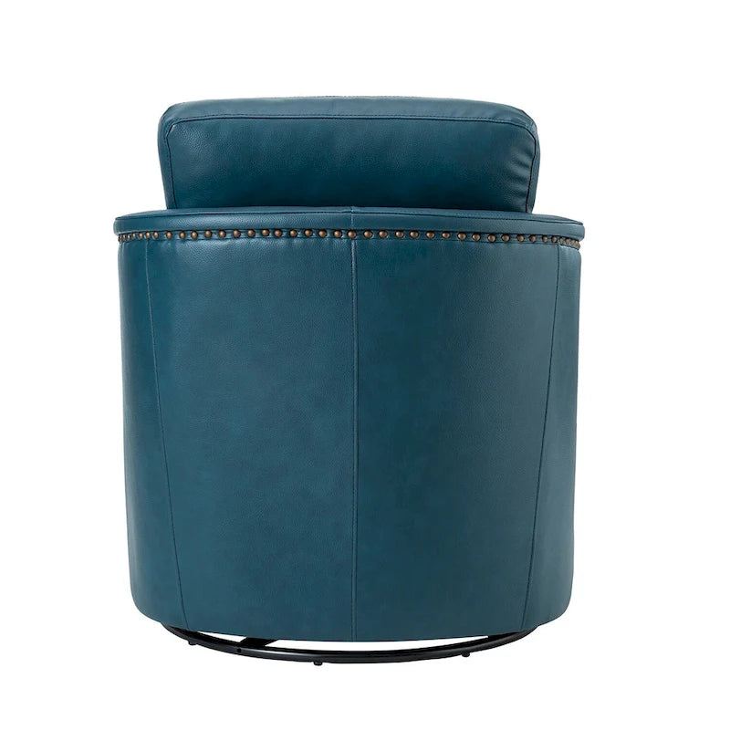 Set di 2 poltrone girevoli Jorge da 28.74 in in vera pelle