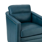Set di 2 poltrone girevoli Jorge da 28.74 in in vera pelle