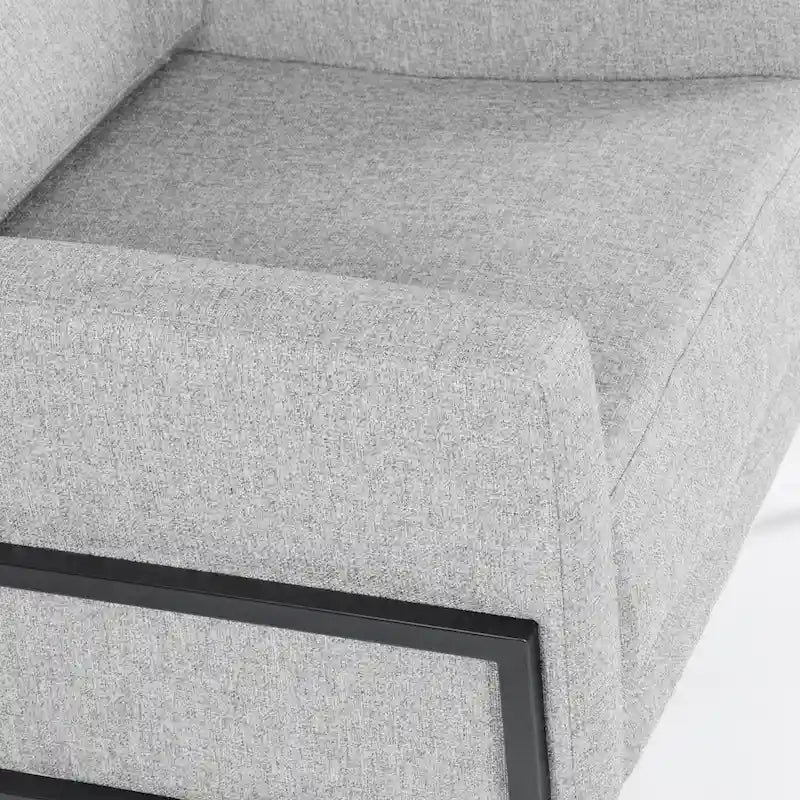 HomePop Modern Upholstered Club Chair w/Metal Frame