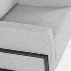 HomePop Modern Upholstered Club Chair w/Metal Frame