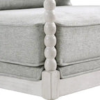 Kaylee Spindle Chair in Fabric with White Frame
