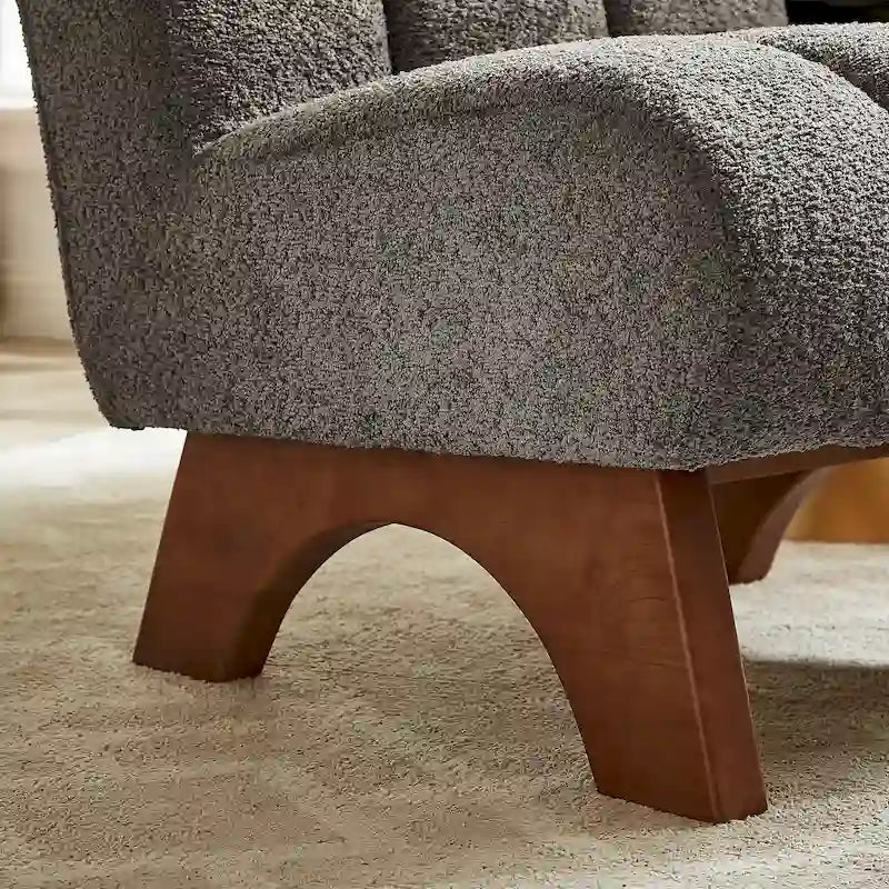 Moderner Akzentsessel aus Holz und Stoff von Art Leon