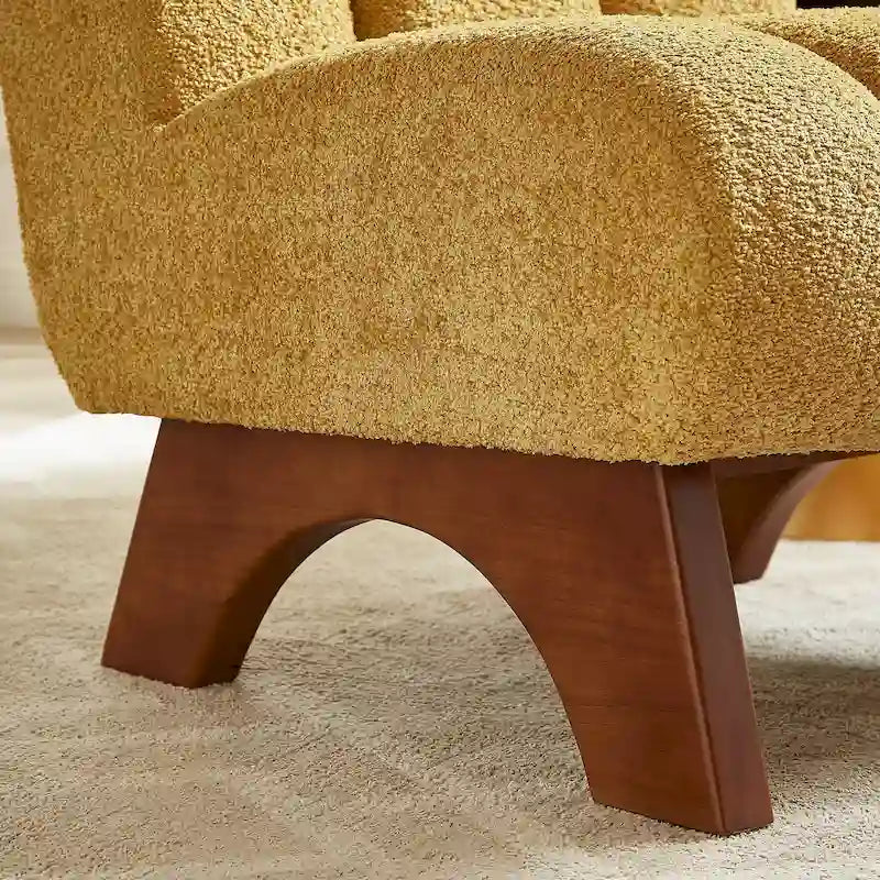 Moderner Akzentsessel aus Holz und Stoff von Art Leon