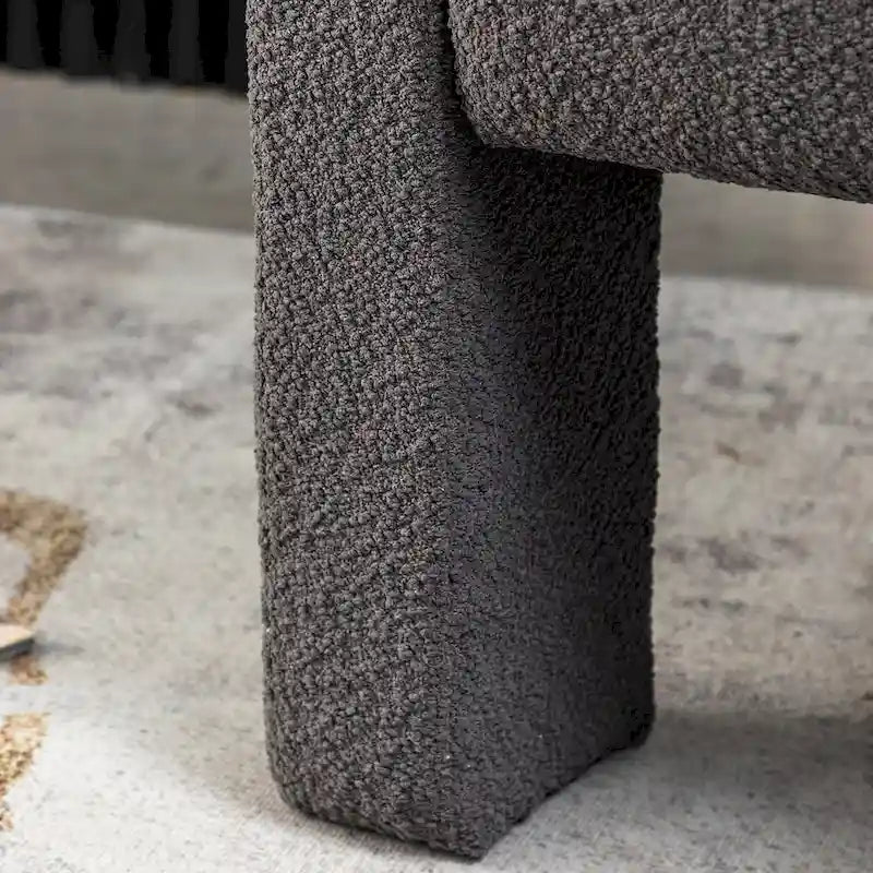 KINWELL 28 Wide Boucle Upholstered Square Armchair