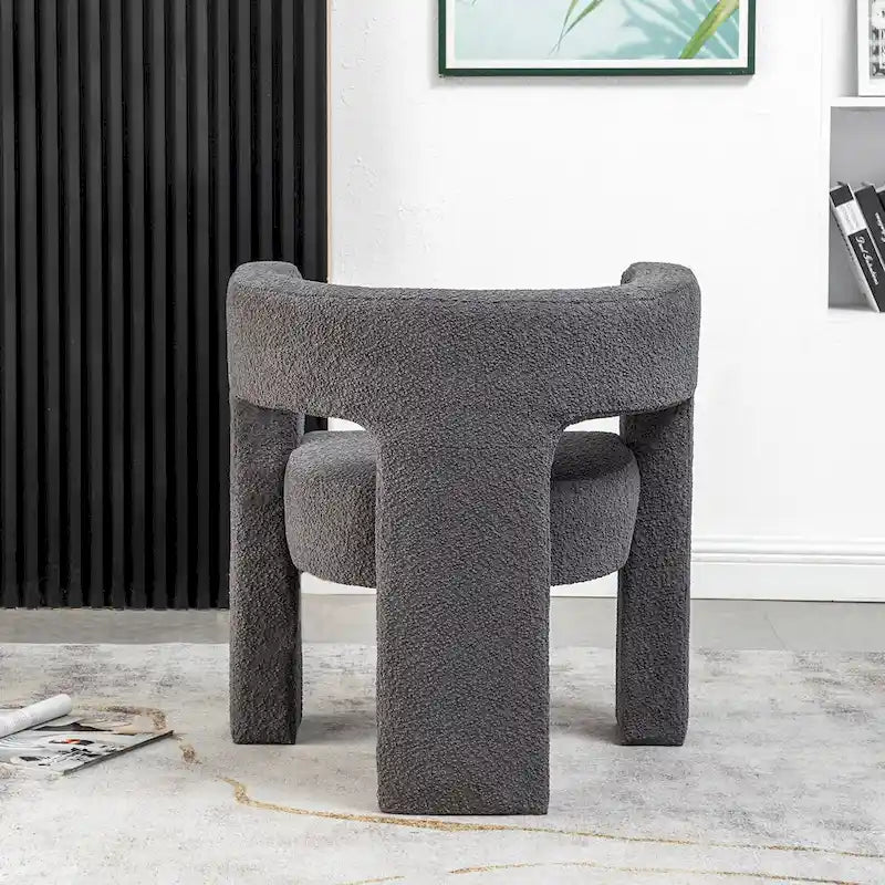 KINWELL 28 Wide Boucle Upholstered Square Armchair