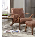 Simple Living Bianca Holzsessel im Mid-Century-Modern-Stil