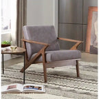 Simple Living Bianca Holzsessel im Mid-Century-Modern-Stil