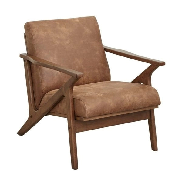 Simple Living Bianca Holzsessel im Mid-Century-Modern-Stil