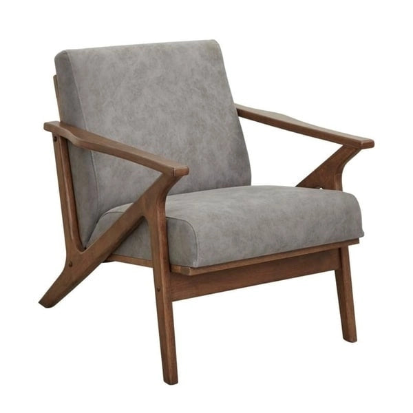 Simple Living Bianca Holzsessel im Mid-Century-Modern-Stil