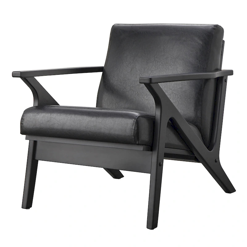 Simple Living Bianca Holzsessel im Mid-Century-Modern-Stil