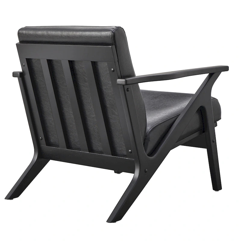 Simple Living Bianca Holzsessel im Mid-Century-Modern-Stil