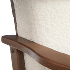 Simple Living Bianca Holzsessel im Mid-Century-Modern-Stil