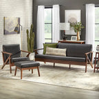 Simple Living Bianca Holzsessel im Mid-Century-Modern-Stil