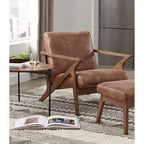 Simple Living Bianca Holzsessel im Mid-Century-Modern-Stil