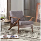Simple Living Bianca Holzsessel im Mid-Century-Modern-Stil