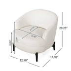 Sydmor Boucle Upholstered Club Chair by Christopher Knight Home