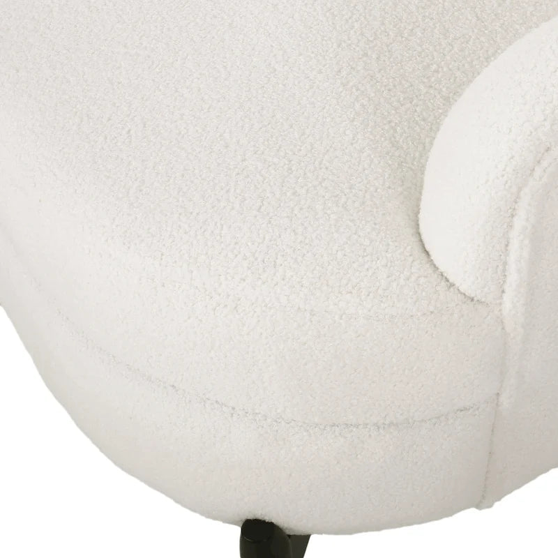 Sydmor Boucle Upholstered Club Chair by Christopher Knight Home