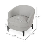 Sydmor Boucle Upholstered Club Chair by Christopher Knight Home