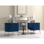 SEYNAR Mid-Century Modern Velvet Round Accent Chair for Living Room, set of 2