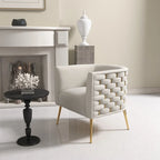 SEYNAR Mid-Century Modern Velvet Round Accent Chair for Living Room, set of 2