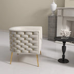 SEYNAR Mid-Century Modern Velvet Round Accent Chair for Living Room, set of 2