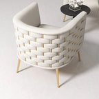 SEYNAR Mid-Century Modern Velvet Round Accent Chair for Living Room, set of 2
