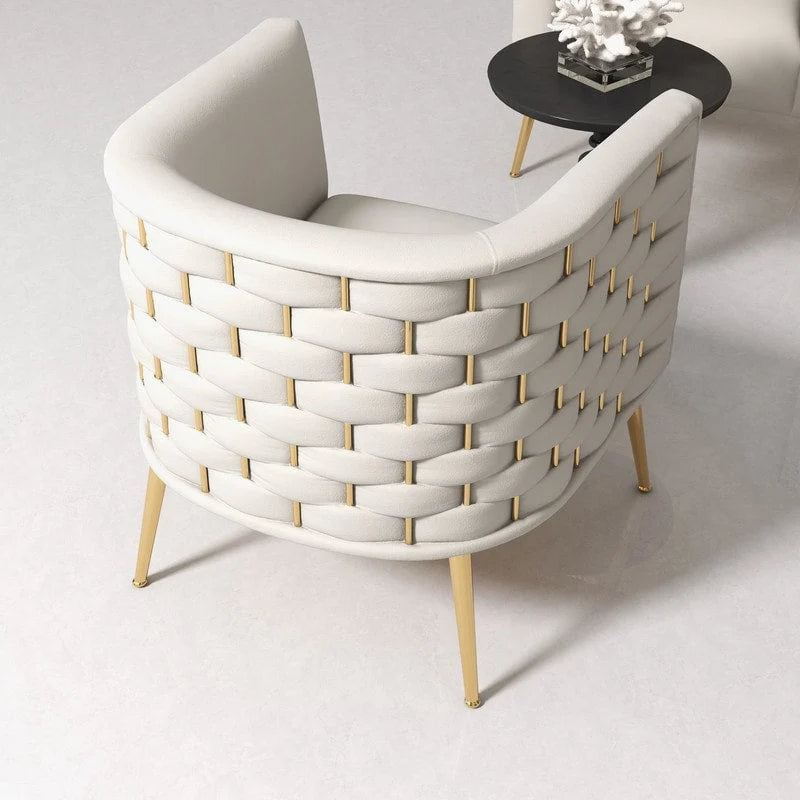 SEYNAR Mid-Century Modern Velvet Round Accent Chair for Living Room, set of 2