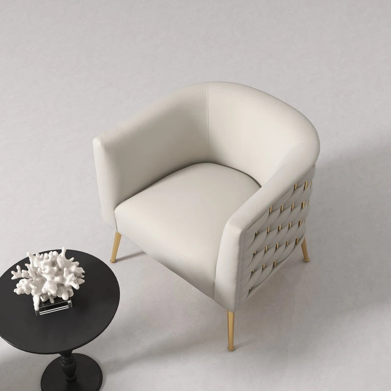 SEYNAR Mid-Century Modern Velvet Round Accent Chair for Living Room, set of 2