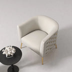 SEYNAR Mid-Century Modern Velvet Round Accent Chair for Living Room, set of 2