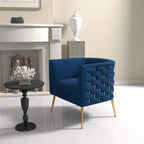 SEYNAR Mid-Century Modern Velvet Round Accent Chair for Living Room, set of 2