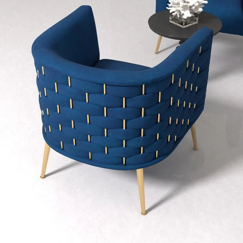 SEYNAR Mid-Century Modern Velvet Round Accent Chair for Living Room, set of 2
