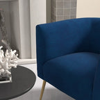 SEYNAR Mid-Century Modern Velvet Round Accent Chair for Living Room, set of 2