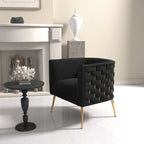 SEYNAR Mid-Century Modern Velvet Round Accent Chair for Living Room, set of 2
