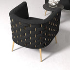 SEYNAR Mid-Century Modern Velvet Round Accent Chair for Living Room, set of 2