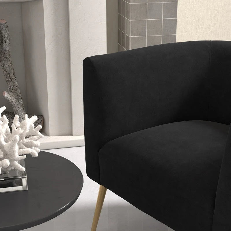 SEYNAR Mid-Century Modern Velvet Round Accent Chair for Living Room, set of 2