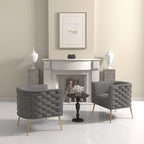 SEYNAR Mid-Century Modern Velvet Round Accent Chair for Living Room, set of 2