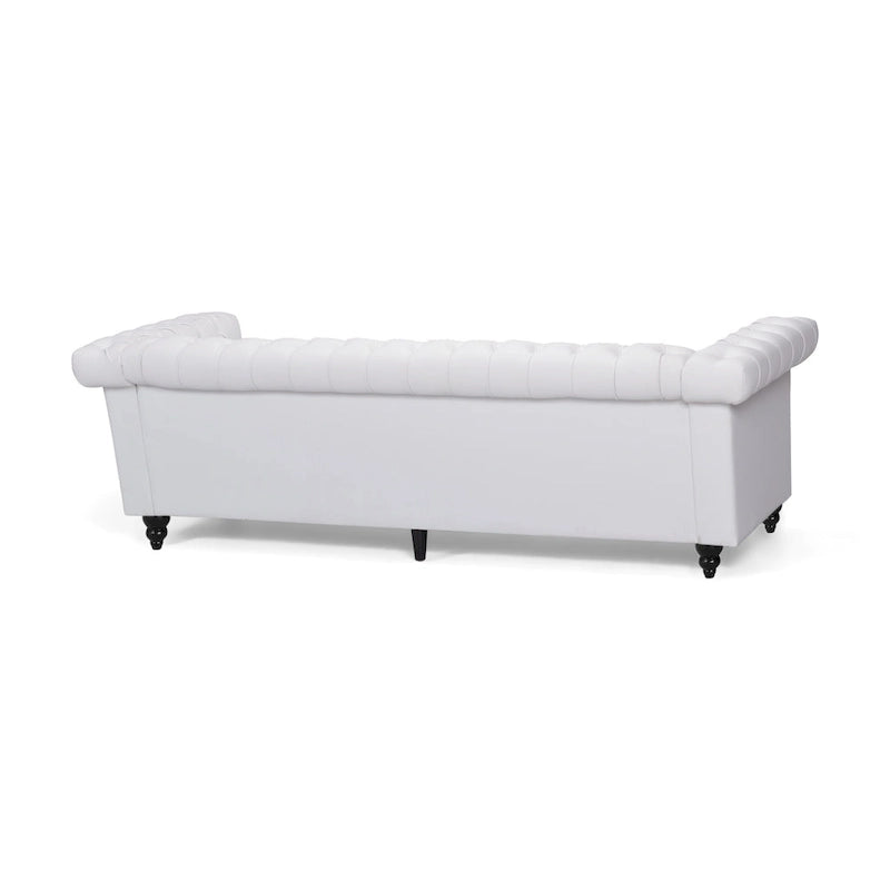Trzyosobowa sofa Chesterfield z pikowaniem