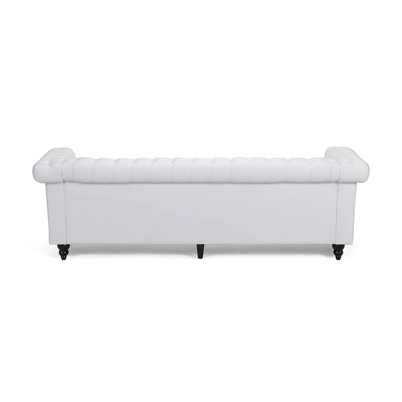 Trzyosobowa sofa Chesterfield z pikowaniem