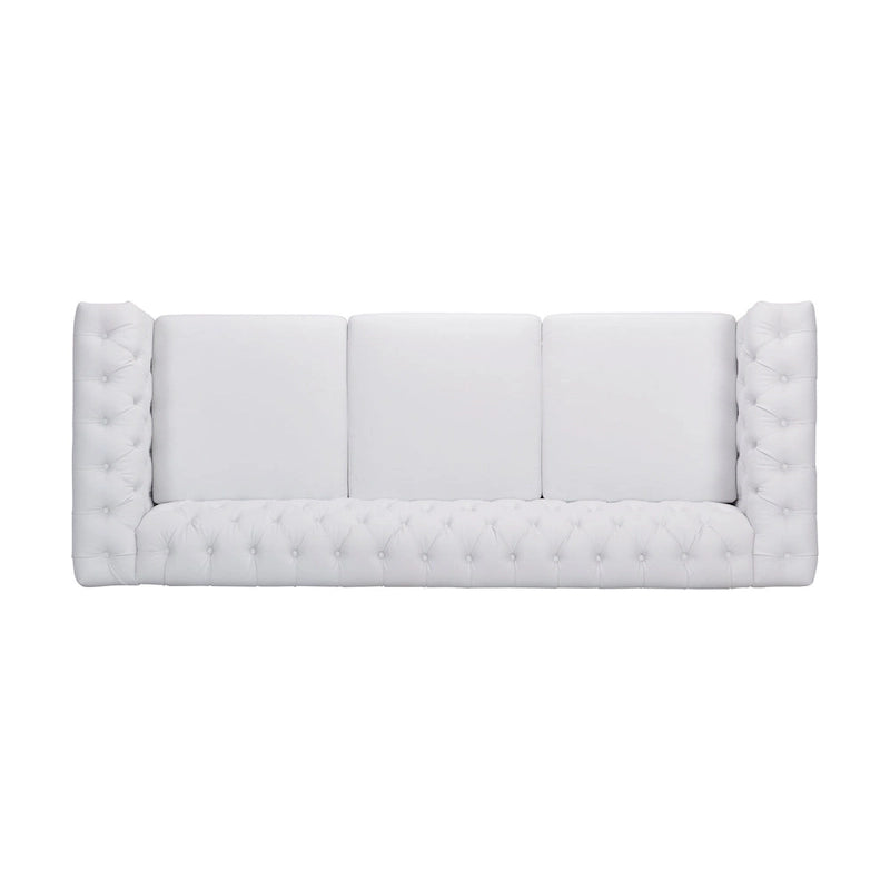 Trzyosobowa sofa Chesterfield z pikowaniem