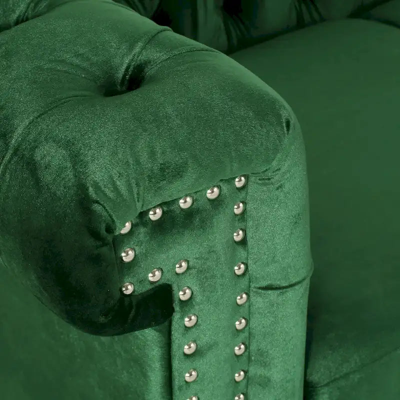 Trzyosobowa sofa Chesterfield z pikowaniem