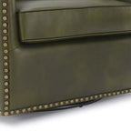 Truman drehbarer Kunstleder-Armlehnensessel mit Nagelkopfverzierung von Greyson Living