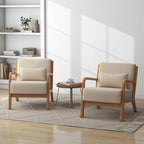 Upholstered Armchair Accent Chairs with Pillows Set of 2