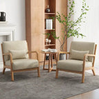 Upholstered Armchair Accent Chairs with Pillows Set of 2