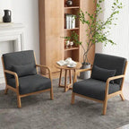 Upholstered Armchair Accent Chairs with Pillows Set of 2