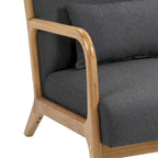 Upholstered Armchair Accent Chairs with Pillows Set of 2